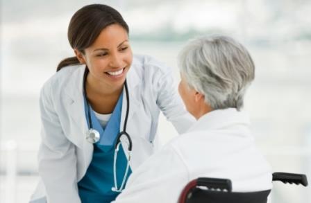 nurse with patient