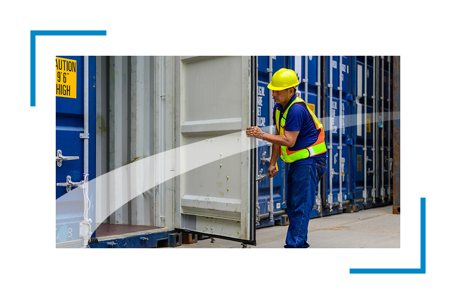 man working in a port